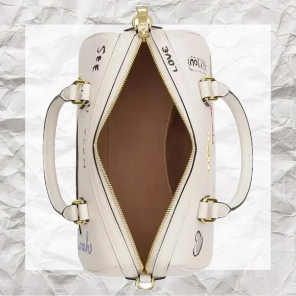 COACH Rowan Satchel Bag With Sketch Print NWT! - Picture 3 of 7